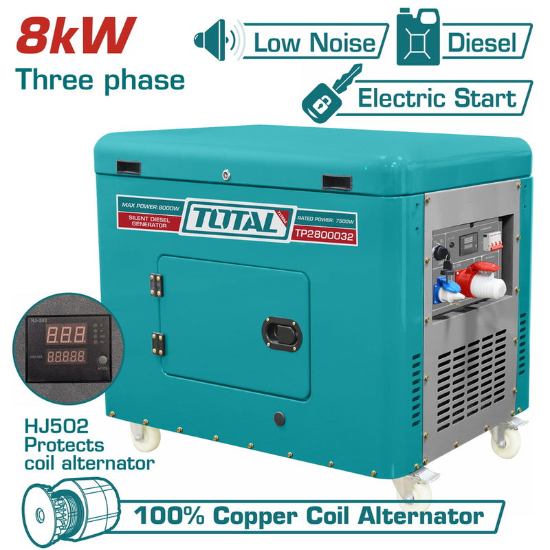 TP2800032-1 Silent Diesel Generator 8kw.