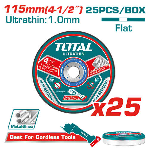 TAC11011525 - Ultra-Thin Metal Cutting Disc Set 115mm SET