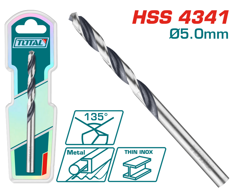TAC1200504 - 4341 HSS DRILL BIT 5.0mm