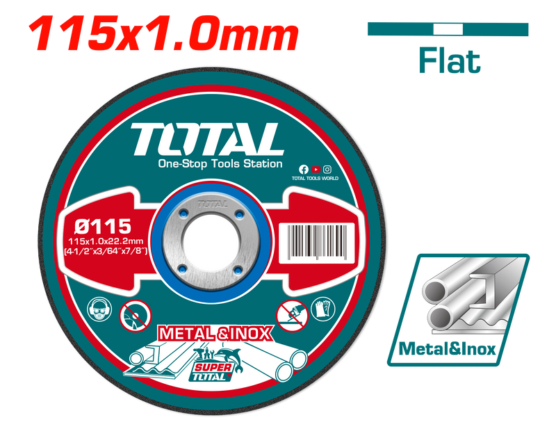 TAC2101151 - ABRASIVE METAL CUTTING DISC 115 (4-1/2")x1.0mm
