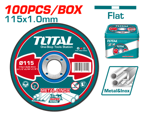 TAC210115100 - Abrasive Metal Cutting Disc Set 100 PCS / BOX SET