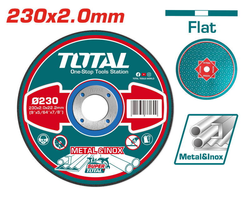 TAC2202301 - ABRASIVE METAL CUTTING DISC 230 (9")x2.0mm