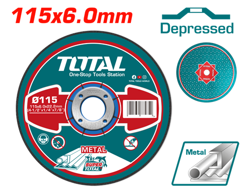 TAC2231151 - Abrasive Metal Grinding Disc 115x6.0mm PCS