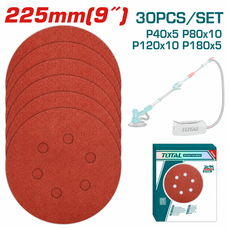 TAC225030 - SANDING SHEET FOR RANDOM ORBITAL SANDER 225mm(9").