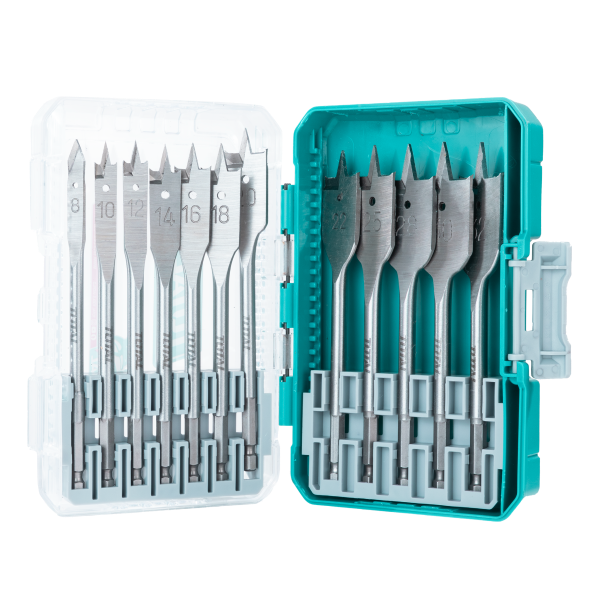 TACSDL1206 - 12 Pcs Flat Wood Drill Bits Set 12 PCS / SET