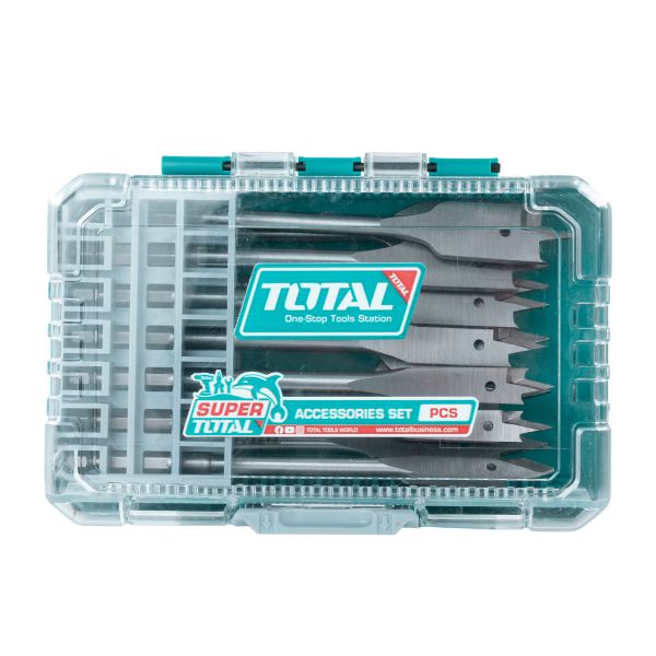 TACSDL1206 - 12 Pcs Flat Wood Drill Bits Set 12 PCS / SET