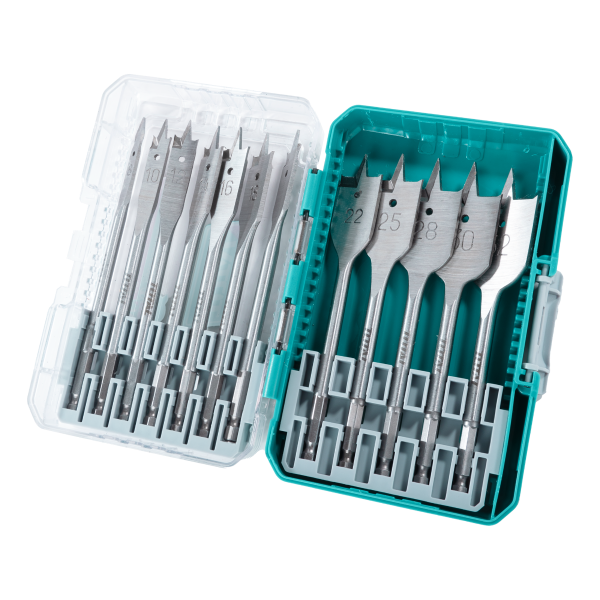 TACSDL1206 - 12 Pcs Flat Wood Drill Bits Set 12 PCS / SET
