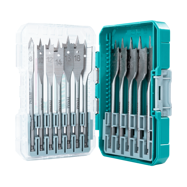 TACSDL1206 - 12 Pcs Flat Wood Drill Bits Set 12 PCS / SET