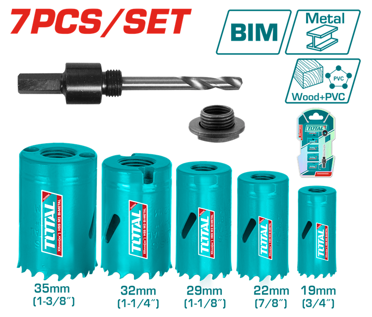 TACSH1071 - Bi-Metal Hole Saw Set 7PCS / SET SET