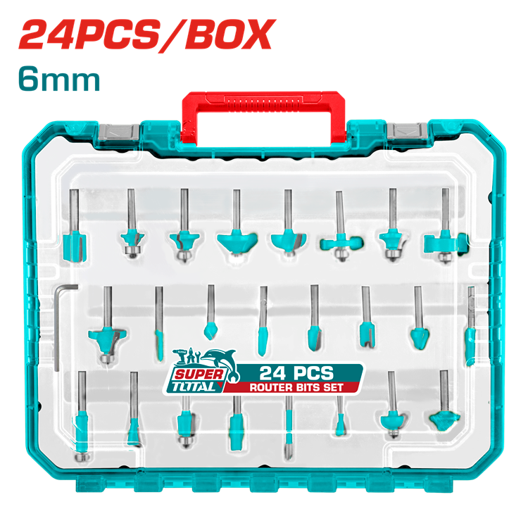 TACSR12406 - 24 Pcs Router Bits Set 24PCS / BOX SET
