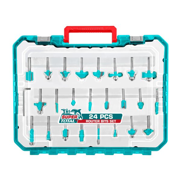 TACSR12412 - 24 PCS ROUTER BITS SET 12mm