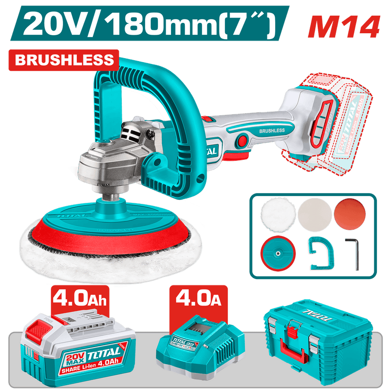 TAPLI20188 - CORDLESS POLISHER 20V/M14 180mm(7").