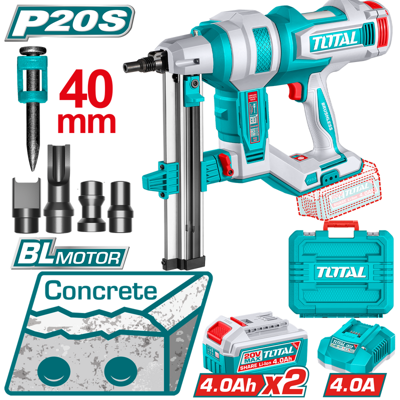 TCNLI9008 - CORDLESS CONCRETE NAILER 40mm