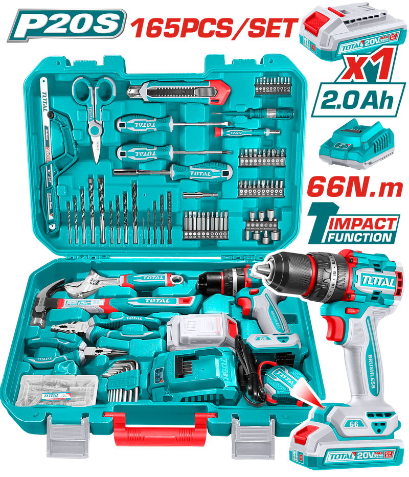 THKTHP11652 - 165 PCS TOOLS SET 66 N.m