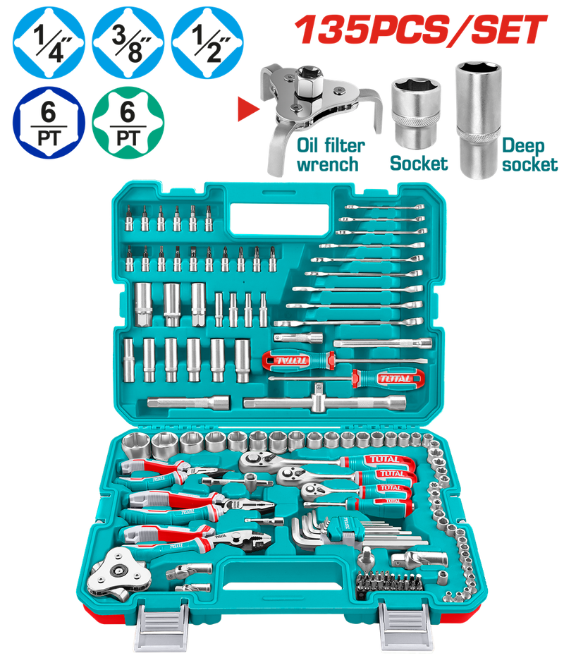 THKTHP21356 - 135 Pcs Combination Tools Set 135PCS / SET SET