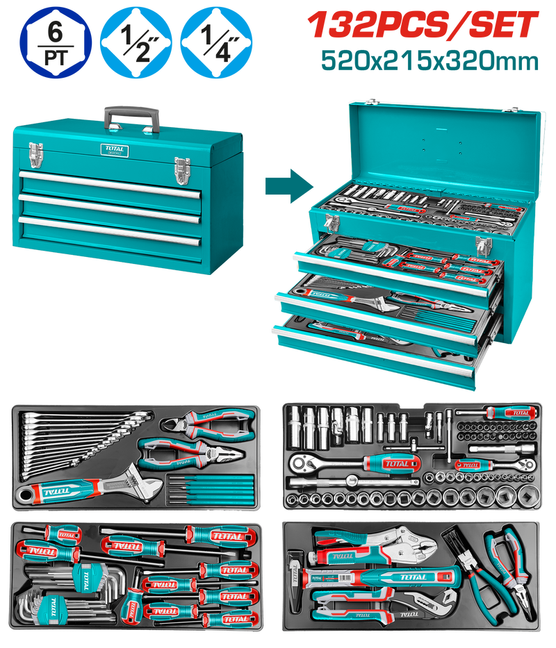 THPTCS71321 - 132 PCS TOOLS CHEST SET