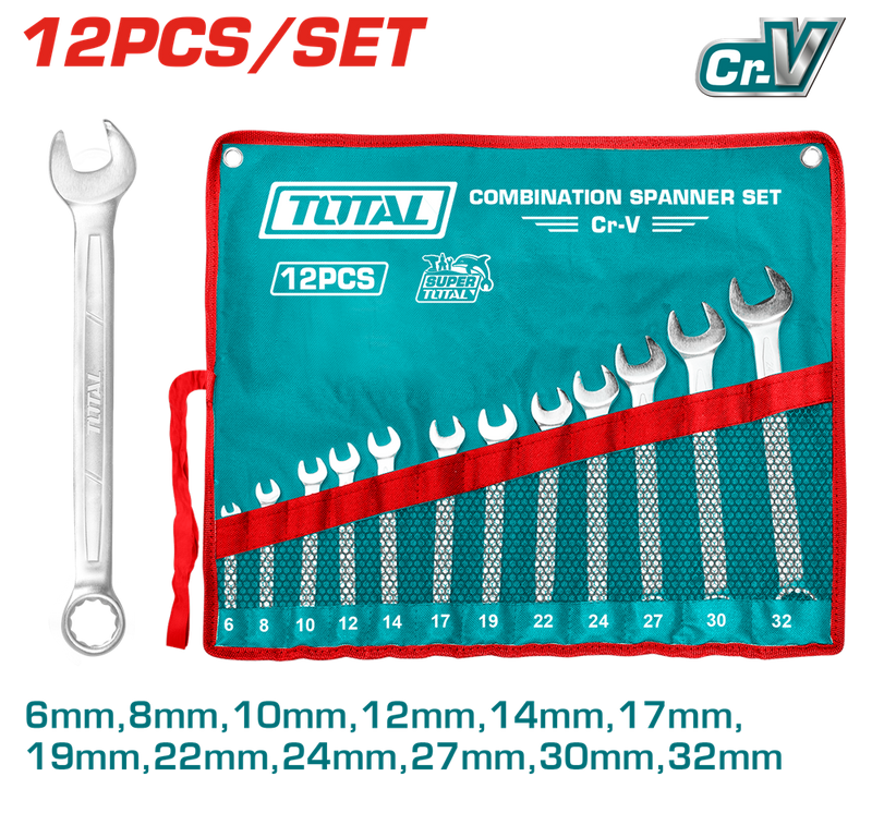 THT1022122 - 12 Pcs Combination Spanner Set 12PCS / SET SET