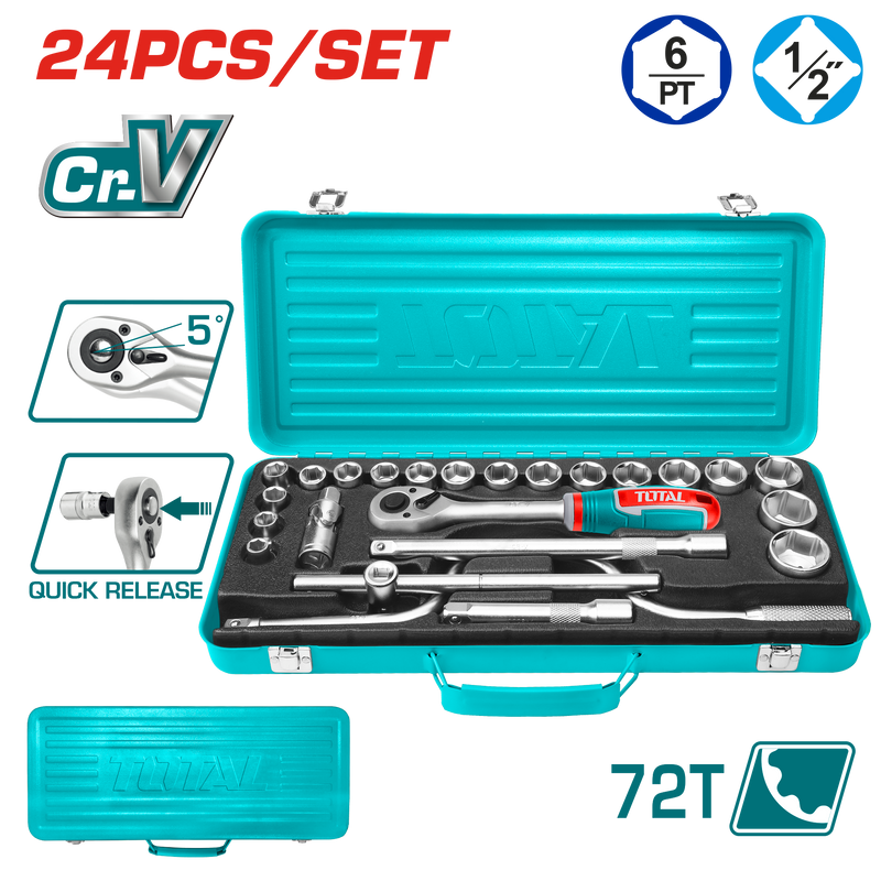 THT141253 - 24 PCS 1/2" SOCKET SET