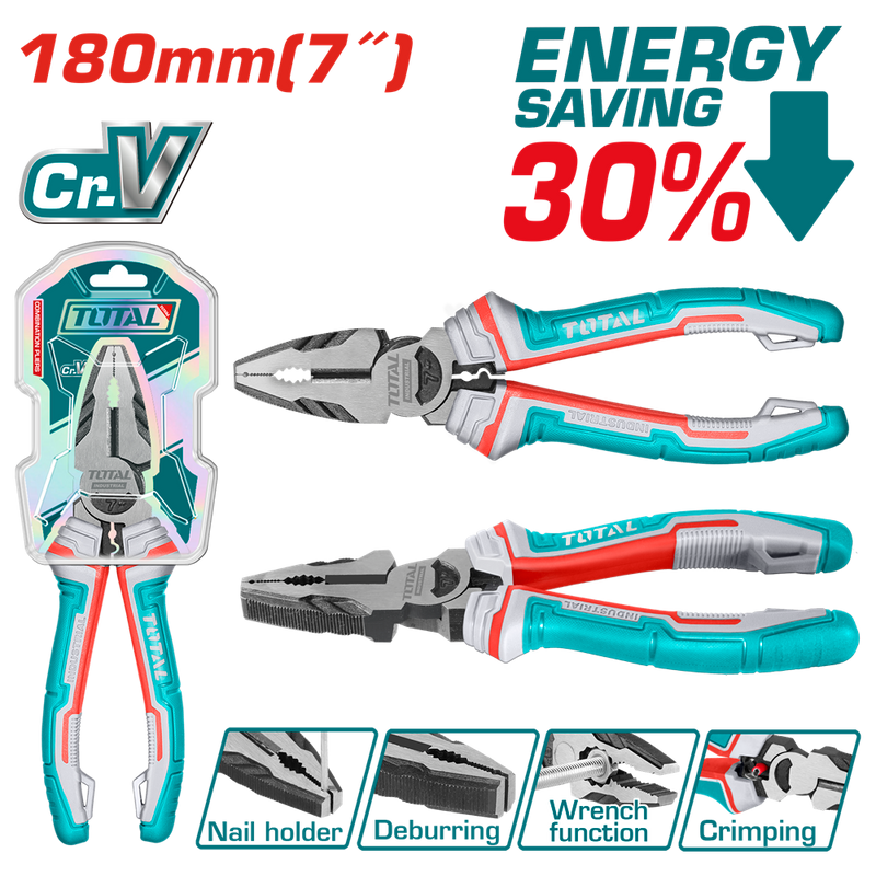 THT210706S - High Leverage Combination Pliers 180mm (7") PCS