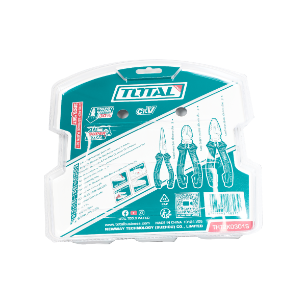 THT2K0301S - 3 Pcs High Leverage Pliers Set 3PCS / SET
