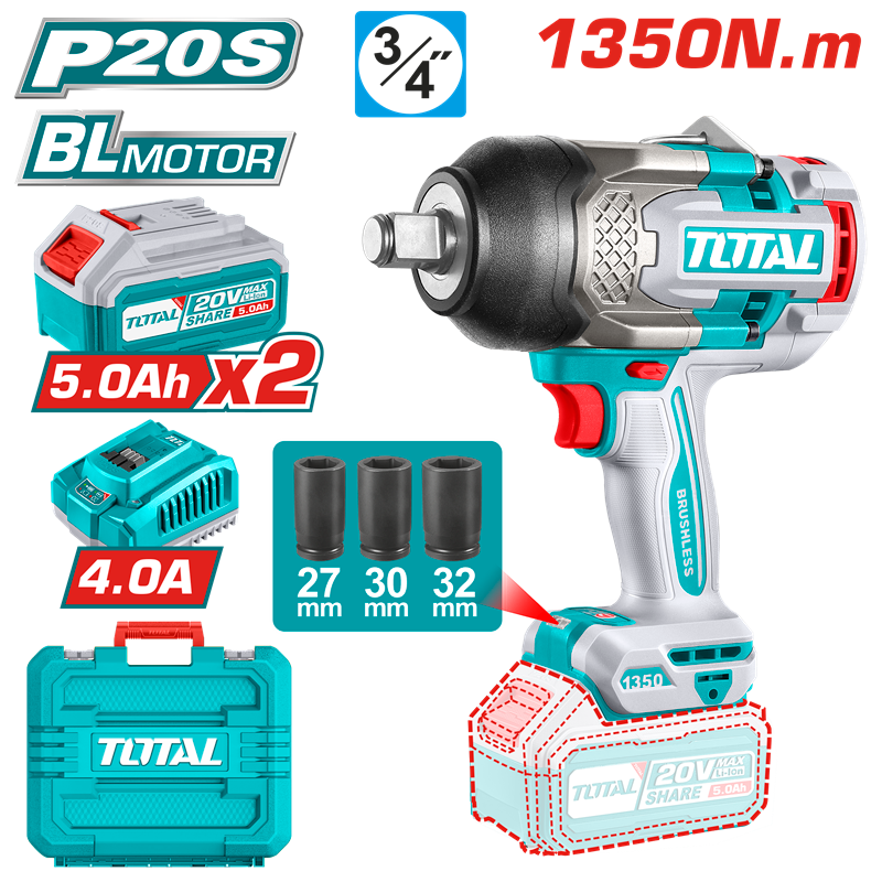TIWLI20135 - Cordless Impact Wrench 1350N.m PCS