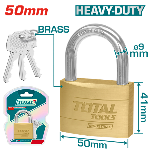 TLK32502 - Heavy Duty Brass Padlock 50mm PCS