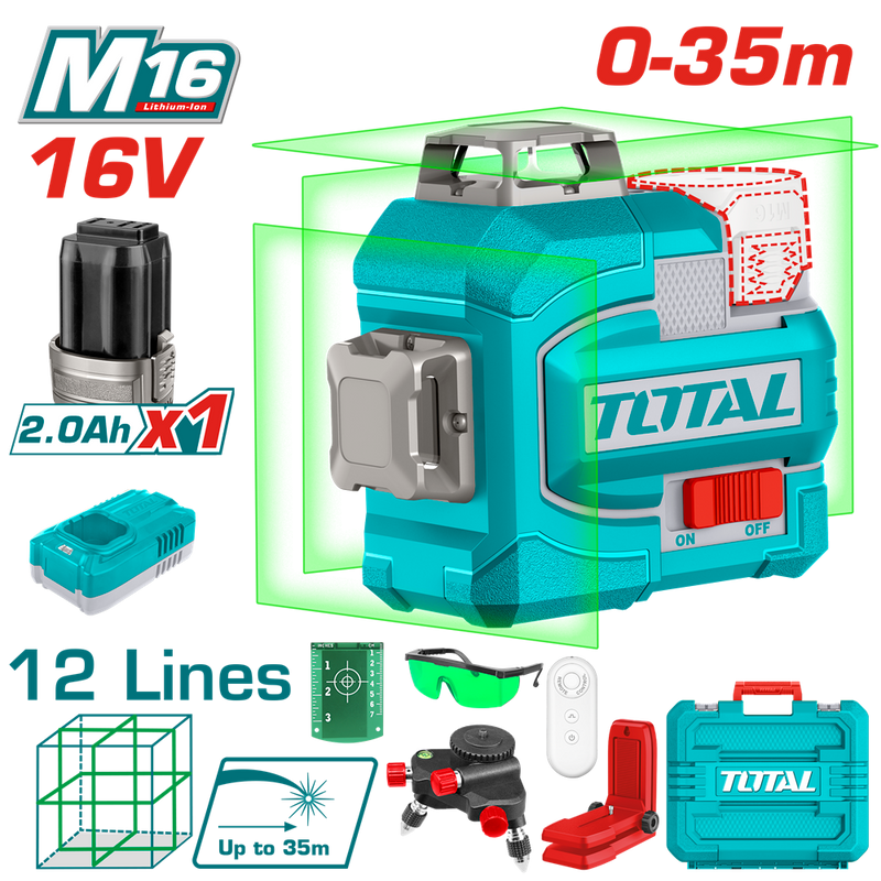 TLL301201 - Cordless 3D Laser Level 0-35 m PCS