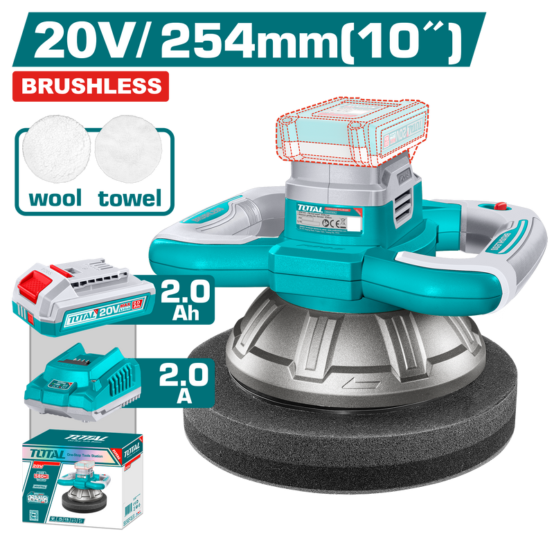 TOPLI2025481 - CORDLESS POLISHER P20S 254mm(10").