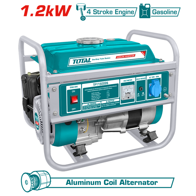 TP115005 - Gasoline Generator 1.2KW PCS