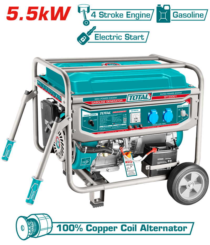 TP155001 - Gasoline Generator 5.5kW PCS