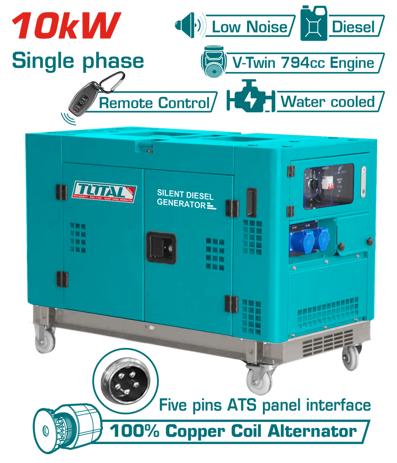 TP2150K21 - SILENT DIESEL GENERATOR 10kW.