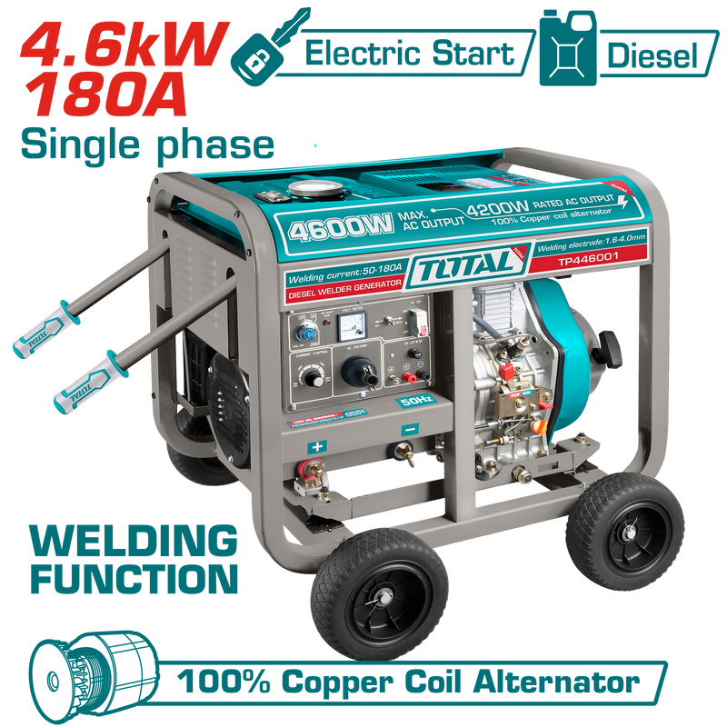 TP446001 - DIESEL WELDER GENERATOR 4.6kW 180A SP