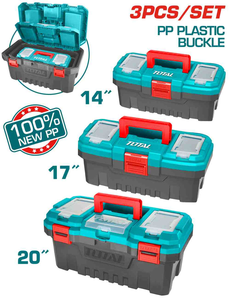 TPBXK0031 - 3 Pcs Plastic Tool Boxes Set