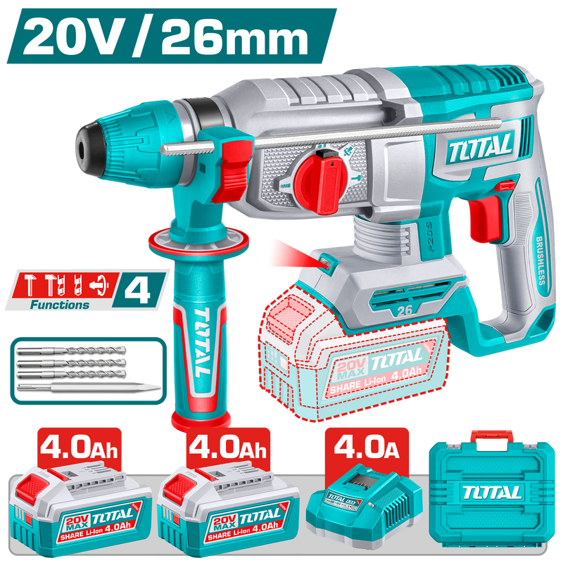 TRHLI262085 - CORDLESS ROTARY HAMMER 20V/26mm.