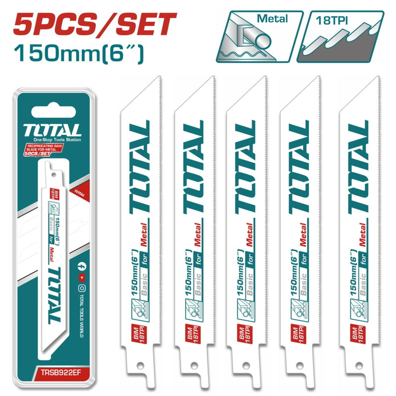 TRSB922EF - RECIPROCATING SAW BLADES FOR METAL 150mm(6").
