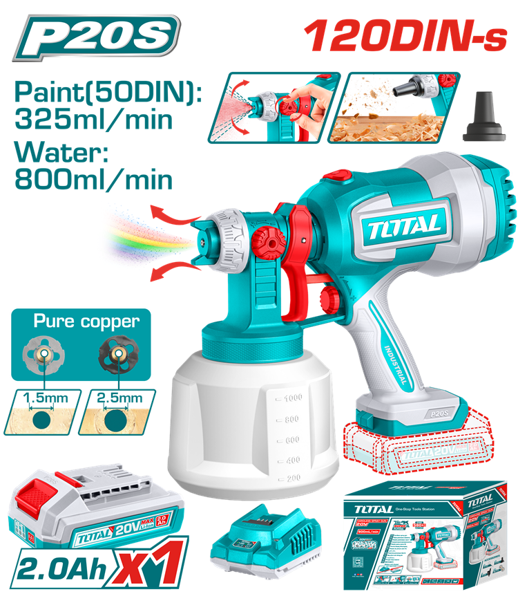 TSGLI20042 Cordless Spray Gun 120DIN-s PCS