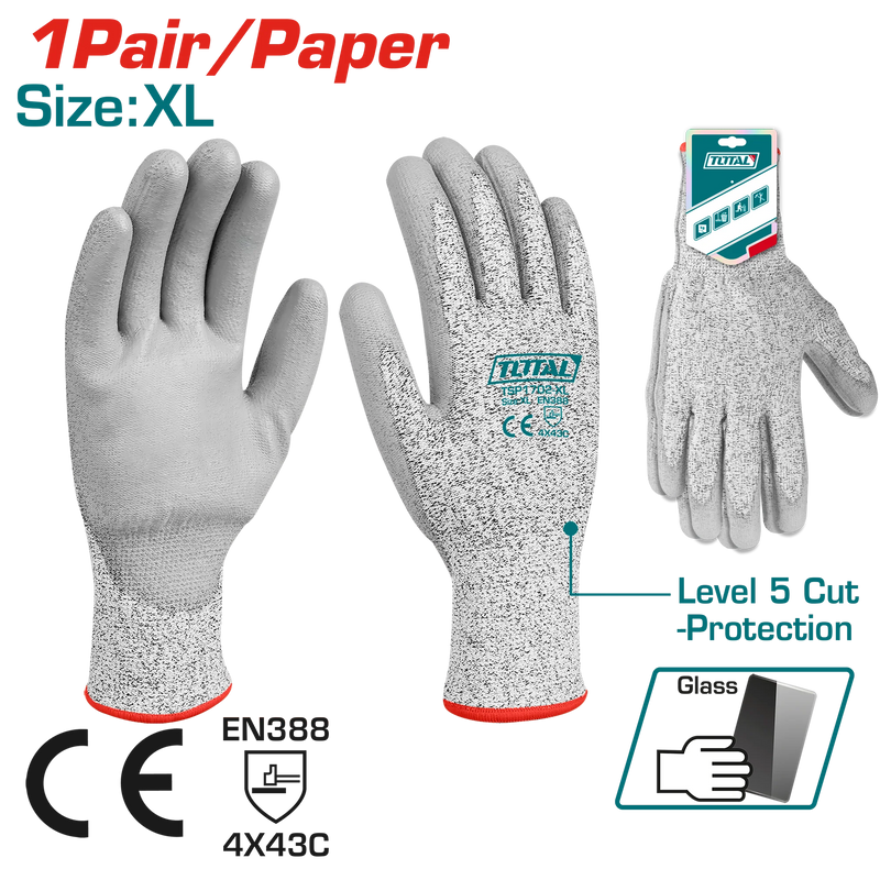 CUT-RESISTANCE GLOVES XL.