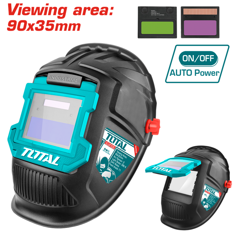 TSP9309 - Auto-Darkening Welding Helmet Viewing area: 90x35mm PCS