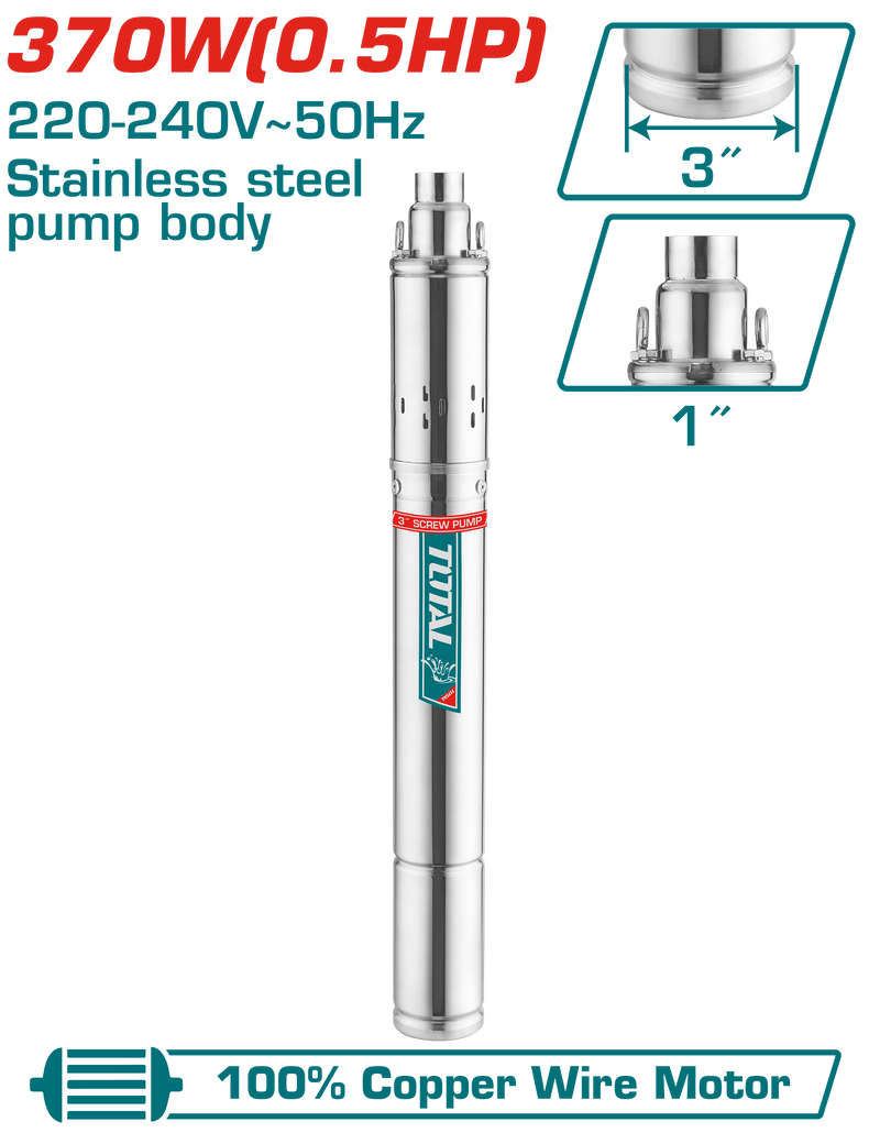 TSWP3701 - 3" SCREW PUMP 370W (0.5HP)