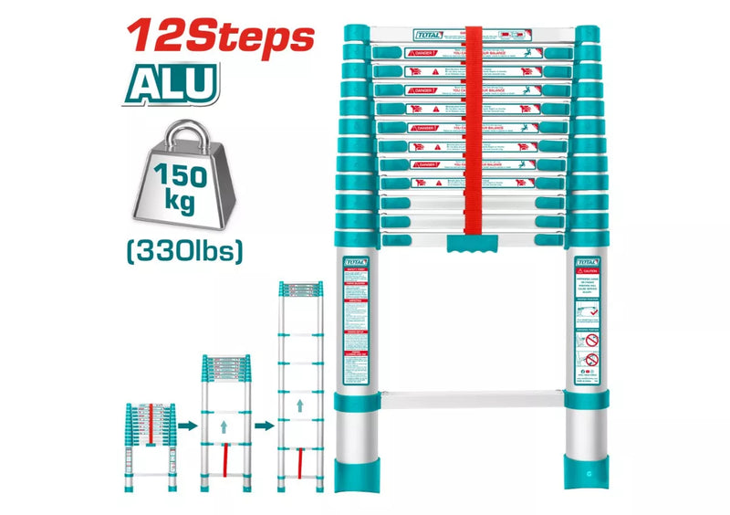 THLAD08121 - TELESCOPIC LADDER 12 STEPS